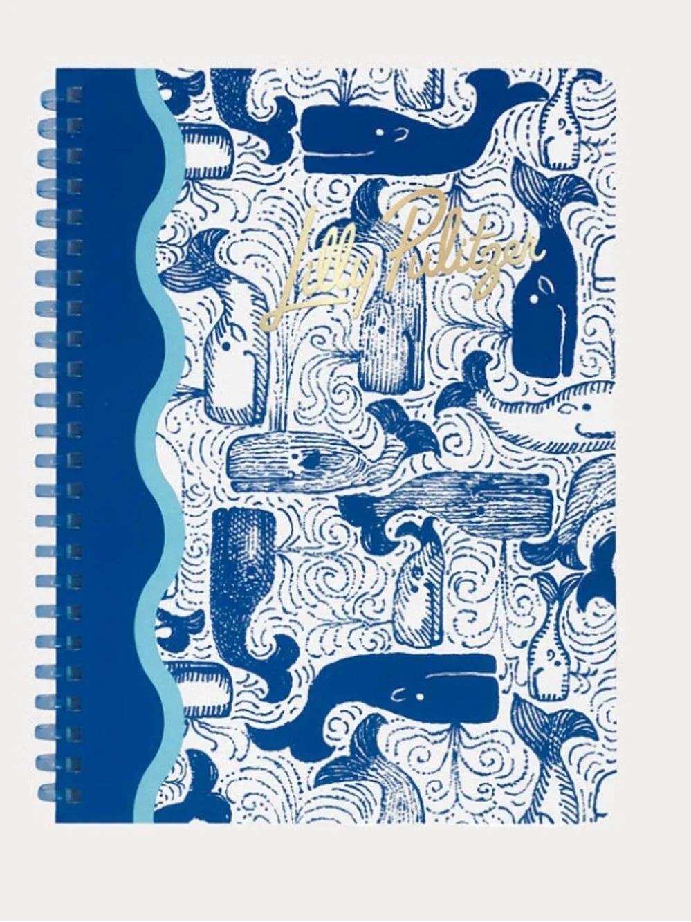 NWT Lilly Pulitzer Blue and White Whale Spiral Notebook